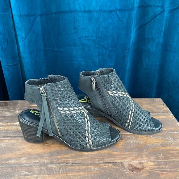 Sam Edelman Cooper Leather Open Toe Sandal Bootie - Picture 5 of 9